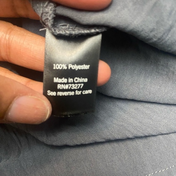 SO  Good for Life Elastic High Waist Tie Straight Gray Loose Fit Casual Pants XL - Picture 6 of 7